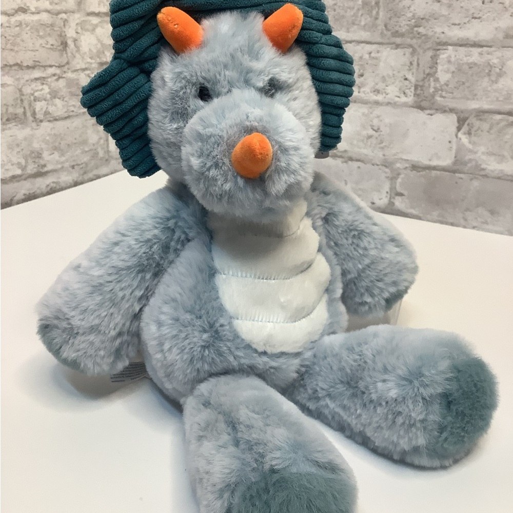 Mary Meyer Plush Blue Triceratops Dinosaur Stuffed Animal Toy Soft NWT 14”